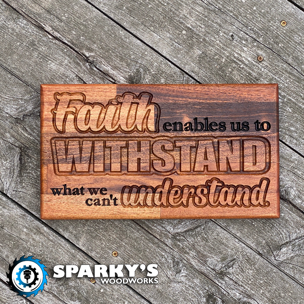 Faith Sign & Cutting Board