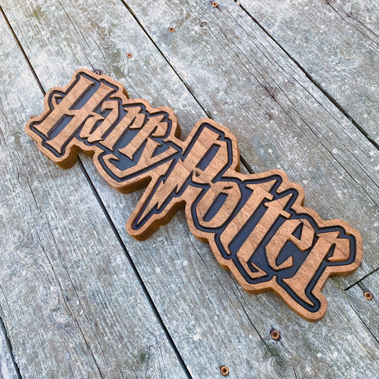 Harry Potter Carved Wood Sign