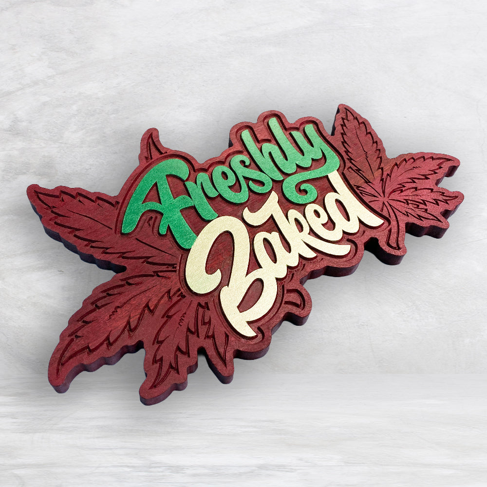 Freshly Baked Wood Sign - Purpleheart