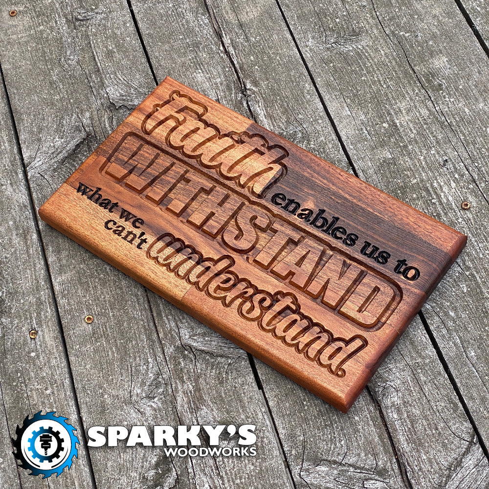 Faith Sign & Cutting Board
