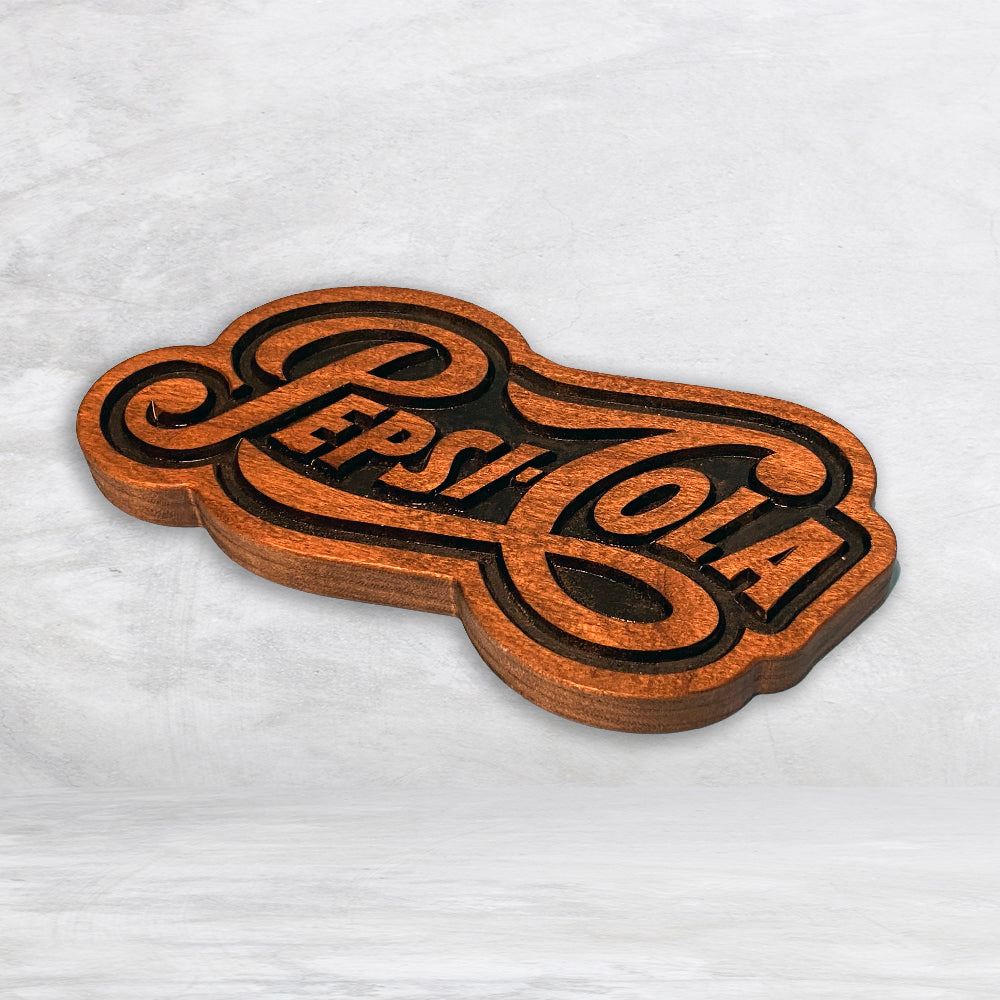 Pepsi Script Wood Sign - Size Small - Stain Only