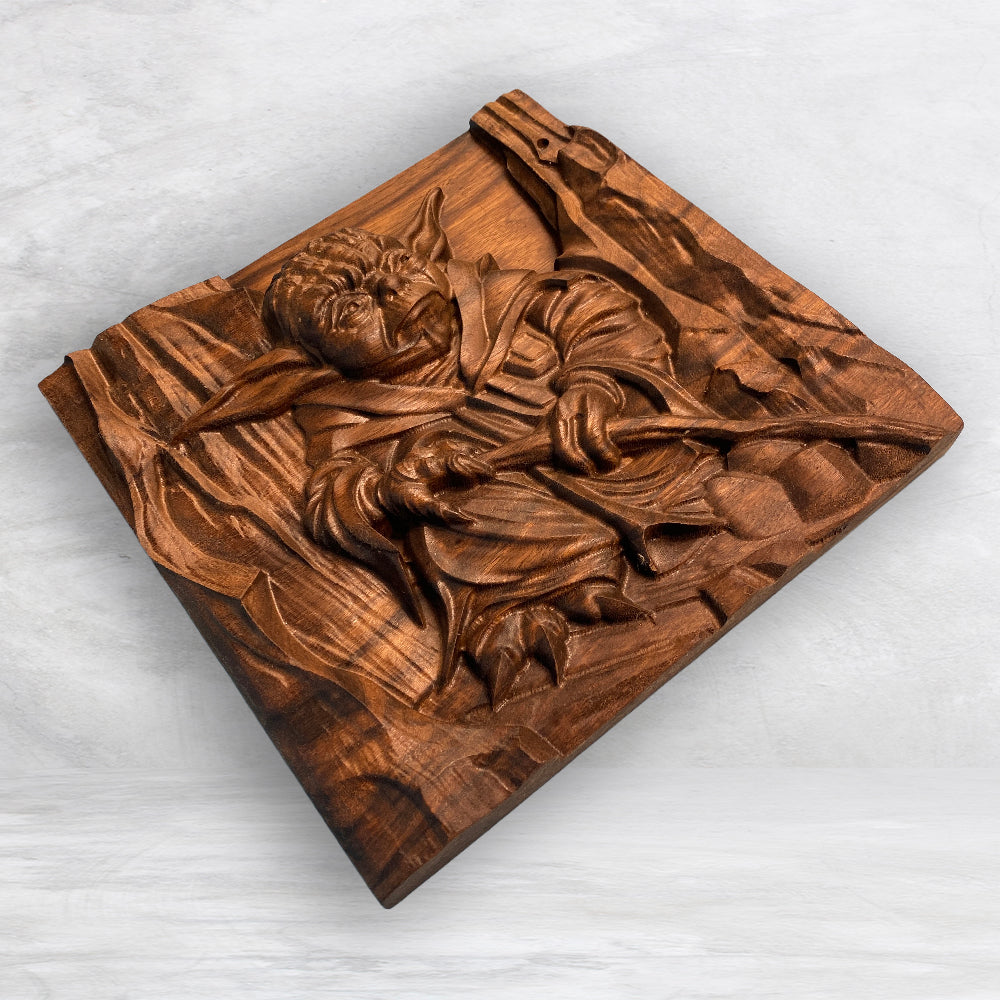 3D "No. There is another..." Wood Carving - Precision Carved Solid Premium Walnut Art - Made in USA