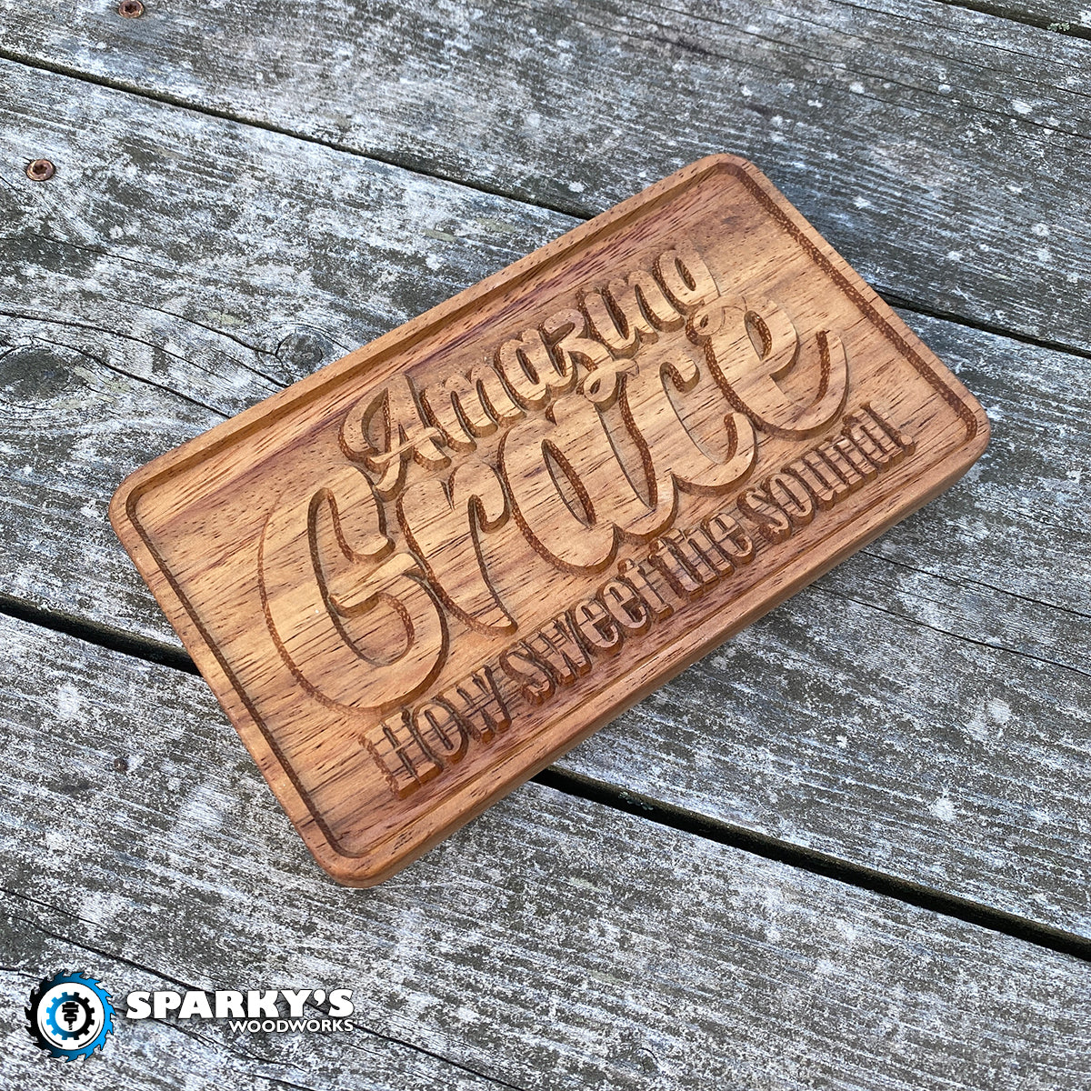 Amazing Grace Wood Sign 1 - Size Small - Stain Only