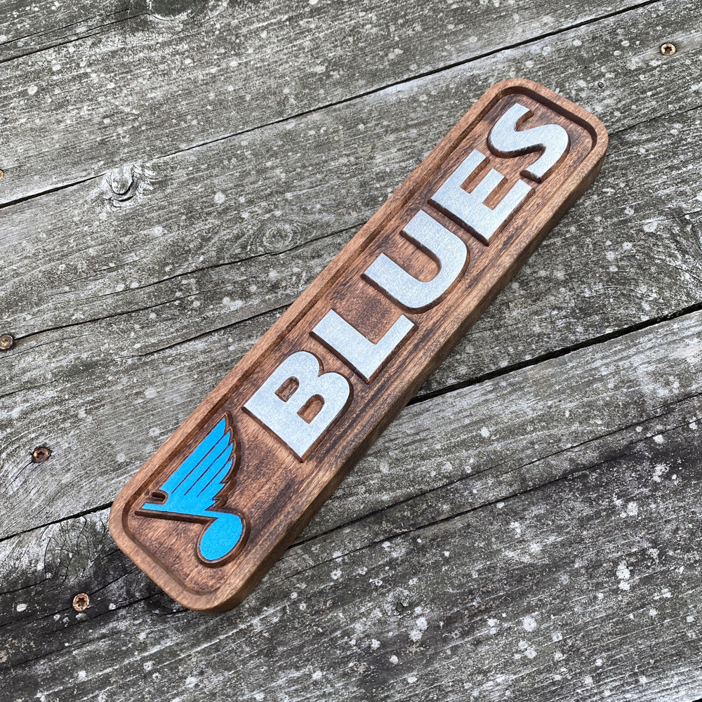 STL Blues Wood Plaque - Size Small