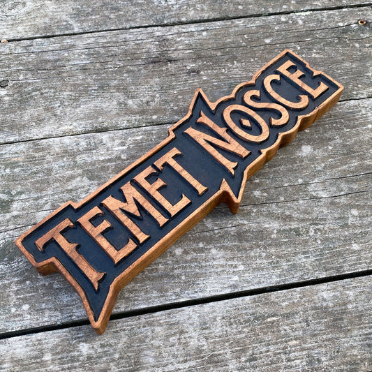 Temet Nosce - Know Thyself - Precision Carved Solid Cherry Sign Art - Made in USA