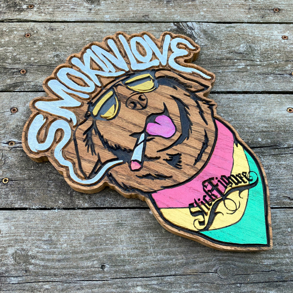 Stick Figure - Smokin' Love Wood Sign - Limited Edition 1/1