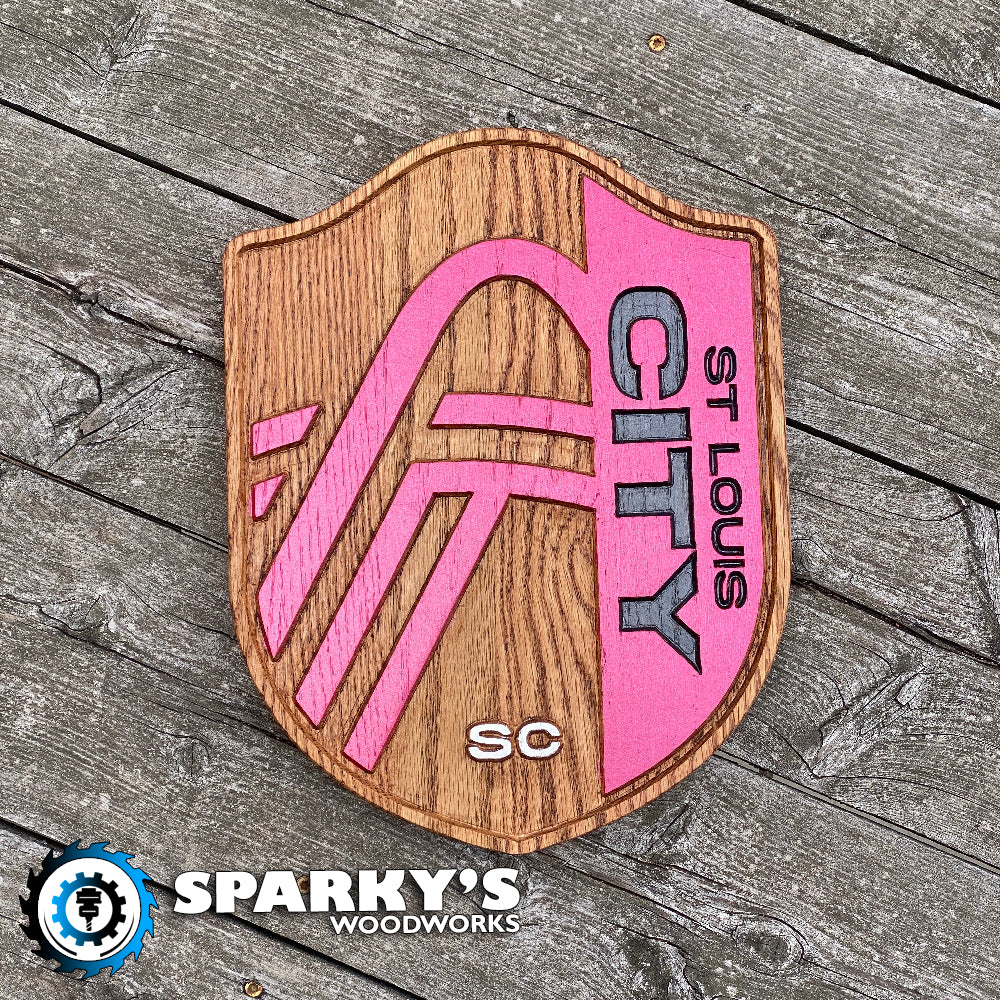 STL City Soccer Solid Wood Sign