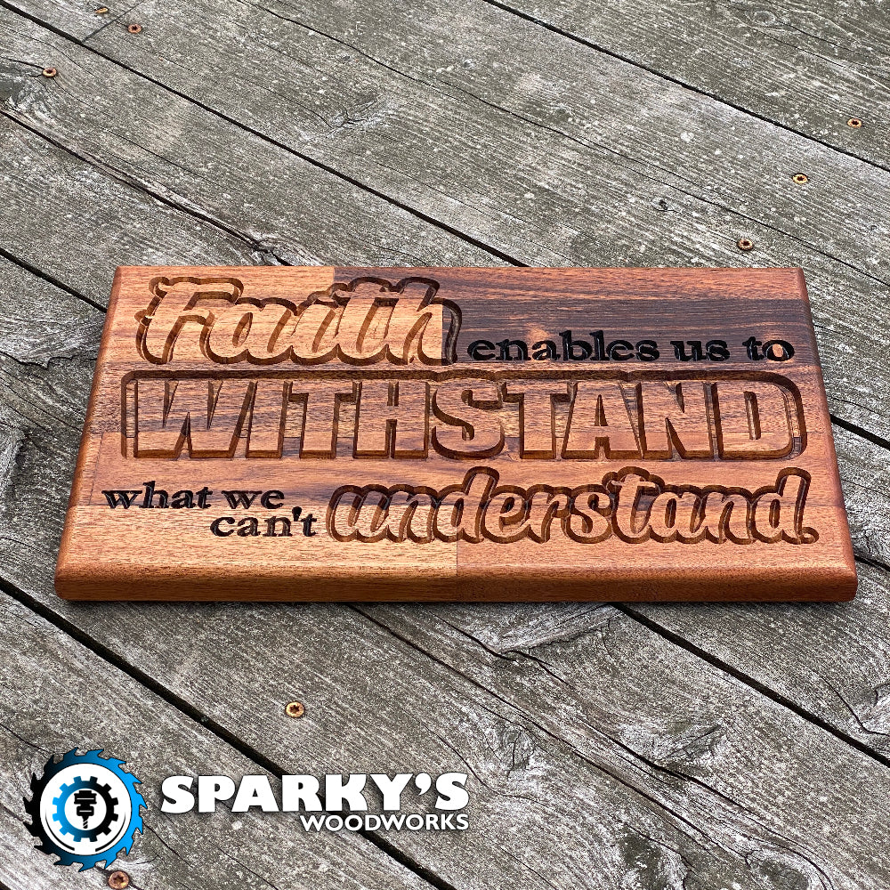 Faith Sign & Cutting Board