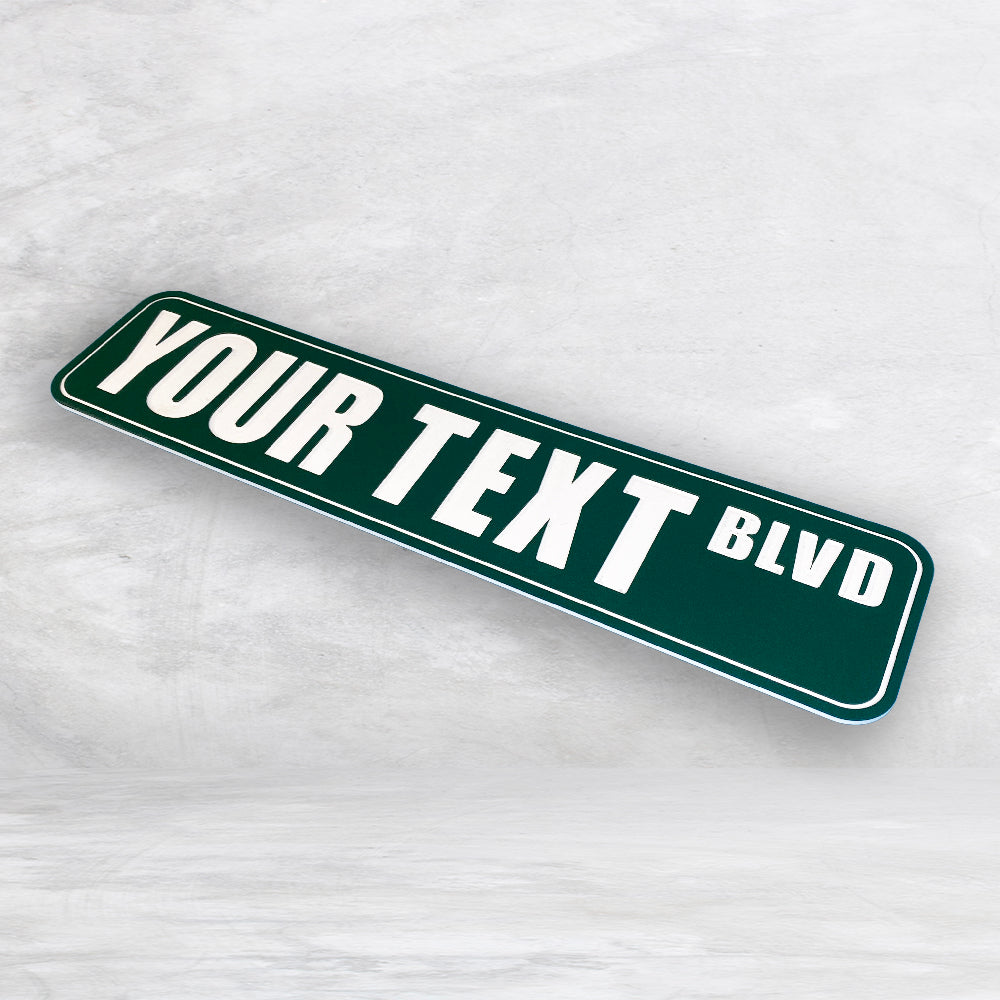 Personalized Novelty Street Sign - Indoor/Outdoor Carved HDPE Sign - Size Large - Made in USA