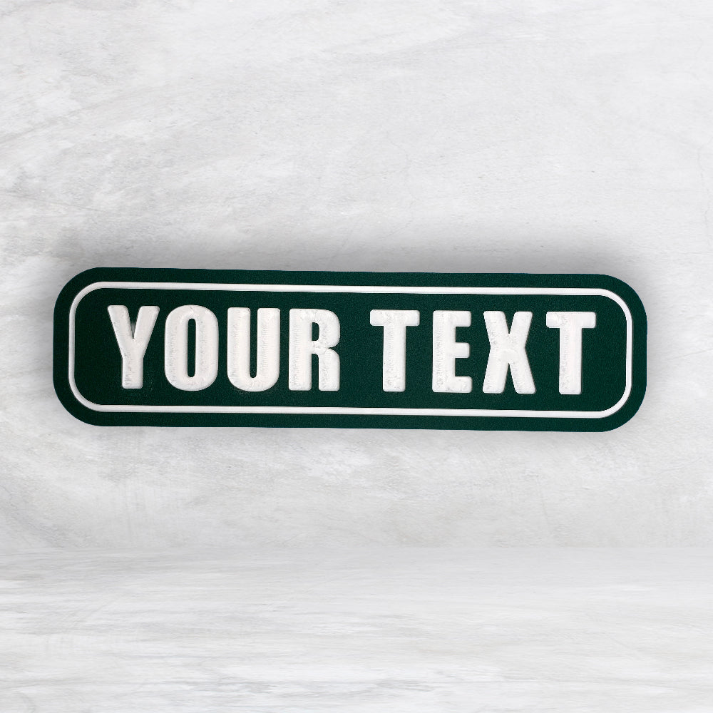 Personalized Novelty Street Sign - Indoor/Outdoor Carved HDPE Sign - Size Small - Made in USA