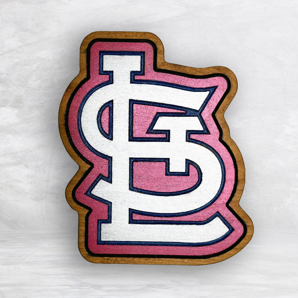 The STL - Precision Carved Solid Cherry Sign Art - Made in USA