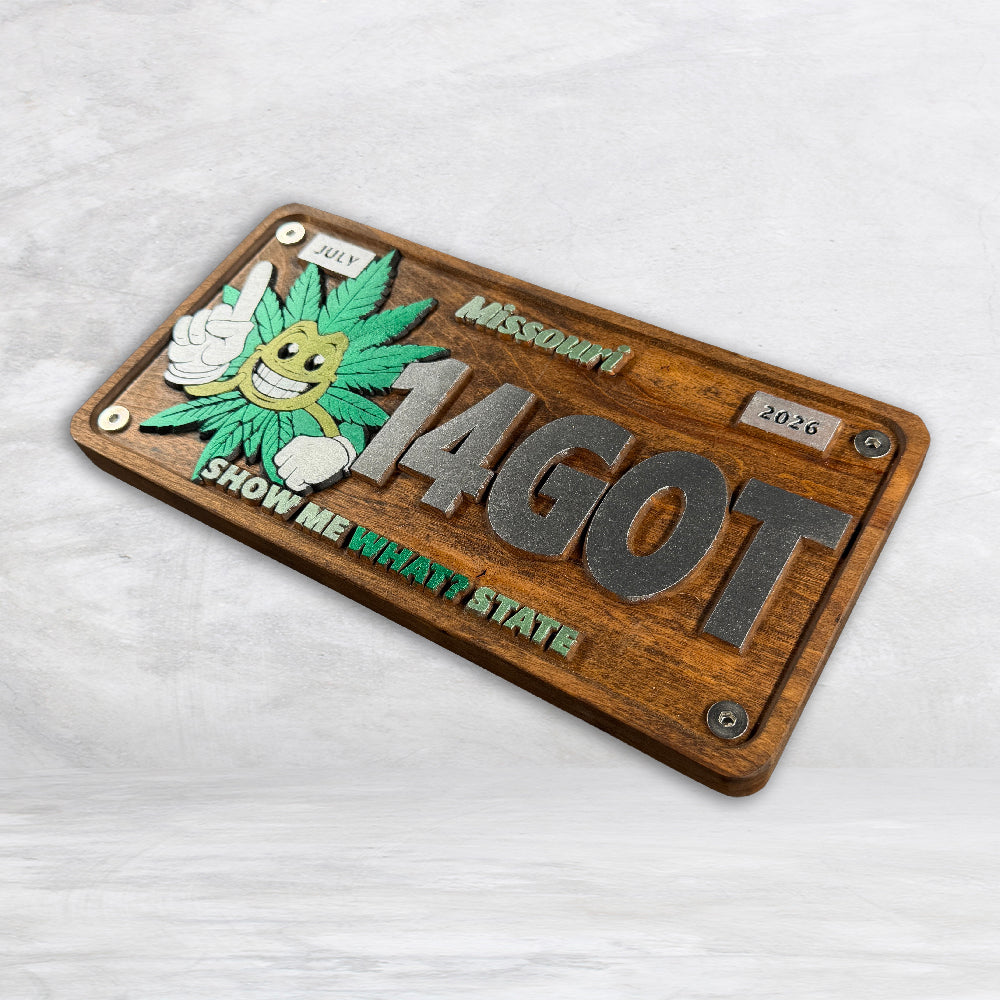 420 Wood License Plate - 14GOT