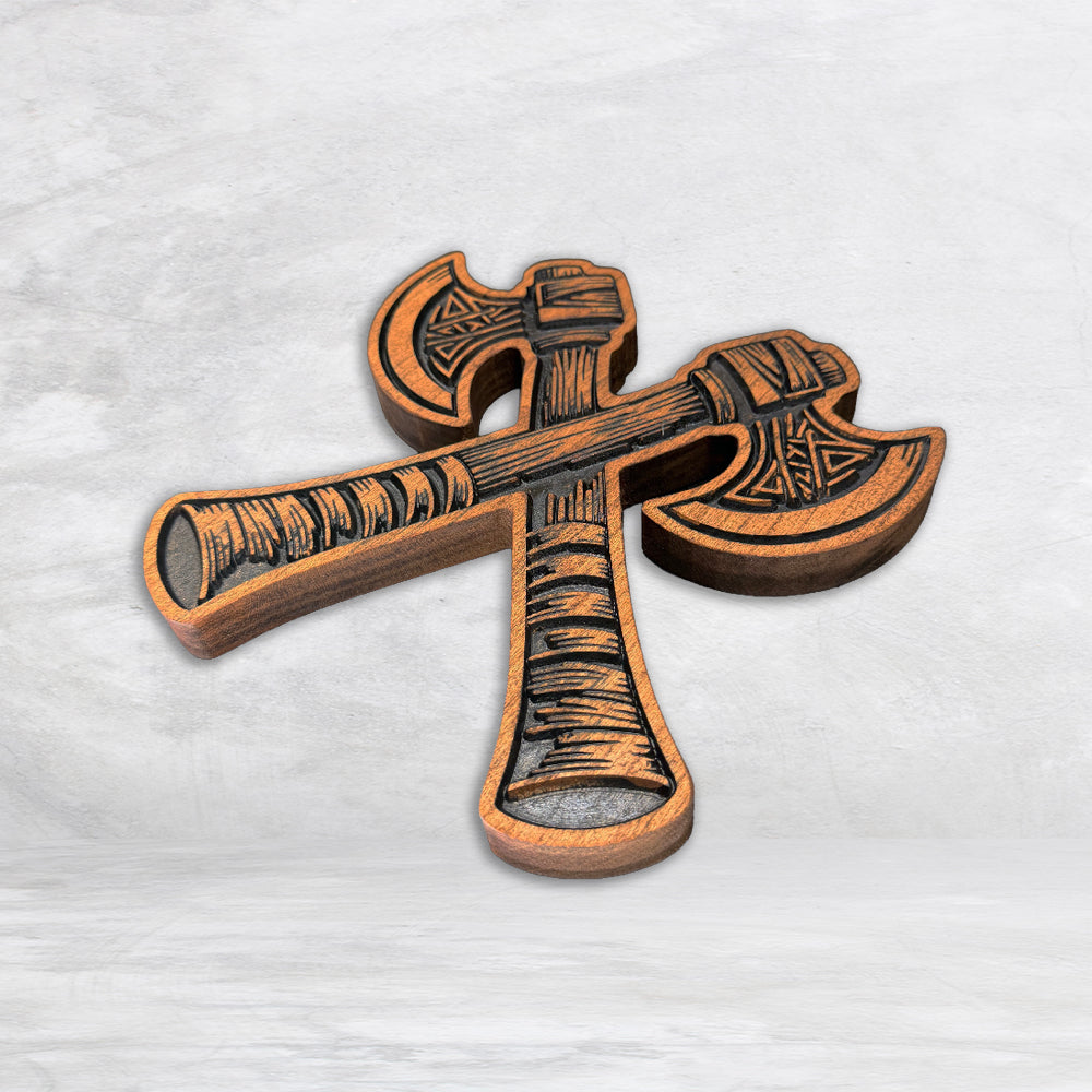 Crossed Viking Axes - Small