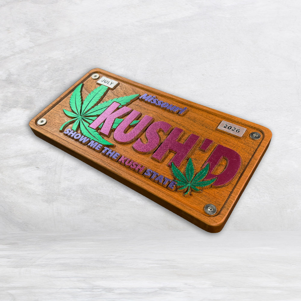 420 Wood License Plate - KUSH'D