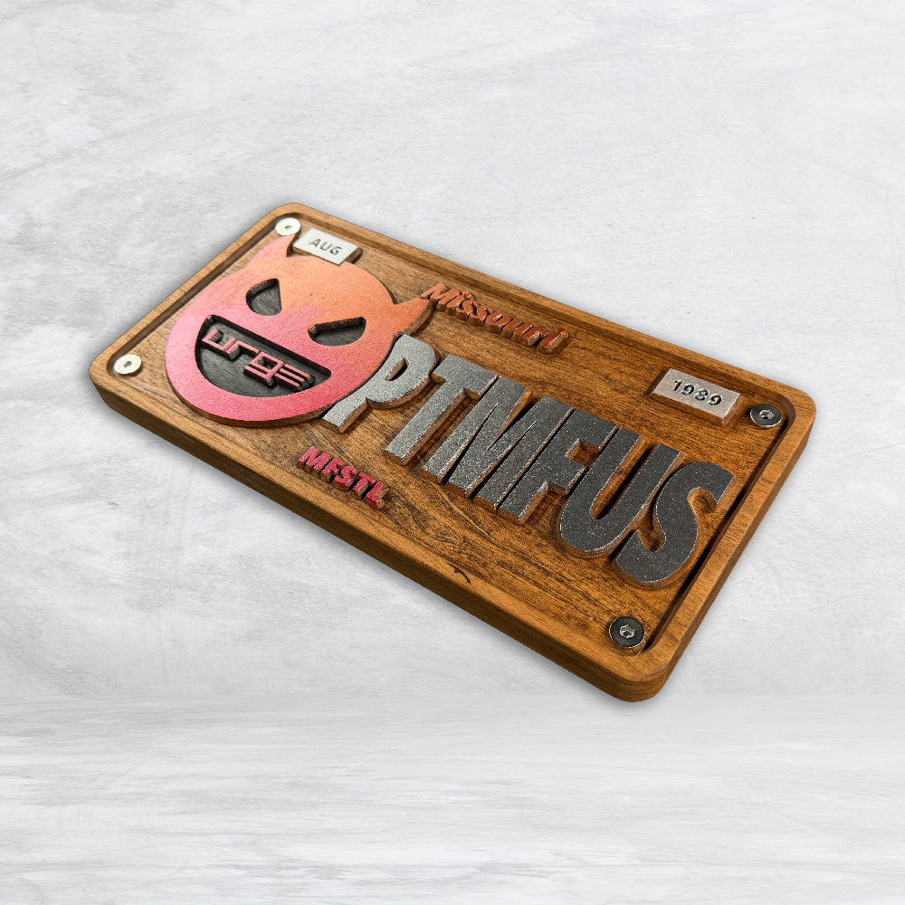 The Urge Inspired Wood License Plate - PTMFUS