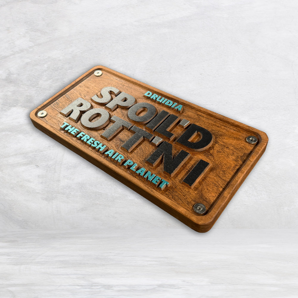 Spaceballs - Princess Vespa Wood License Plate - SPOIL'D ROTT'N