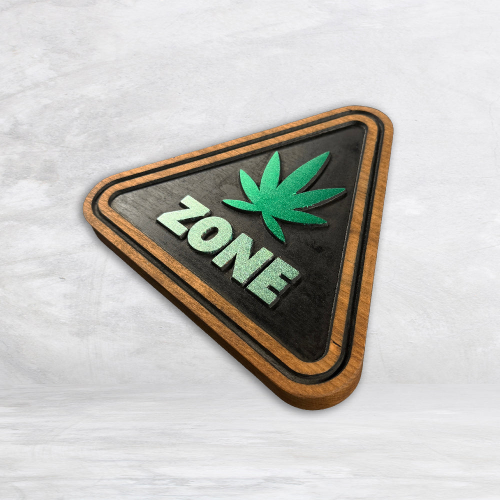 Weed Zone Wood Sign - Painted - Medium