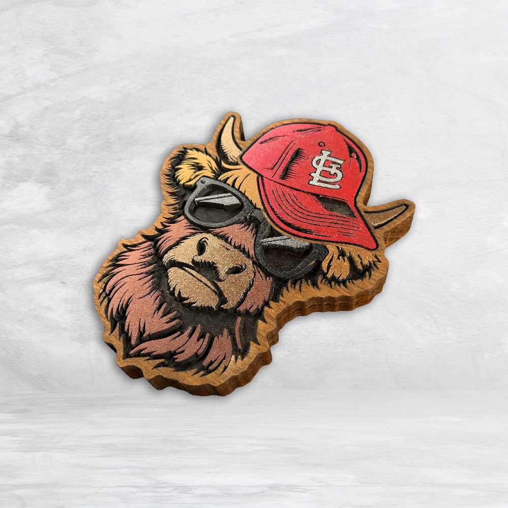 Cardinals Highland Cow - Sunglasses - Small