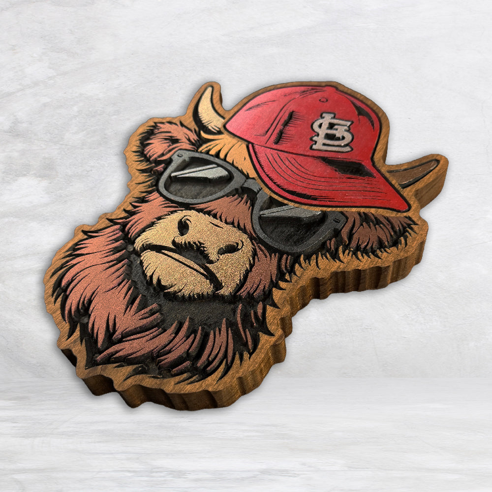 Cardinals Highland Cow - Sunglasses - Medium