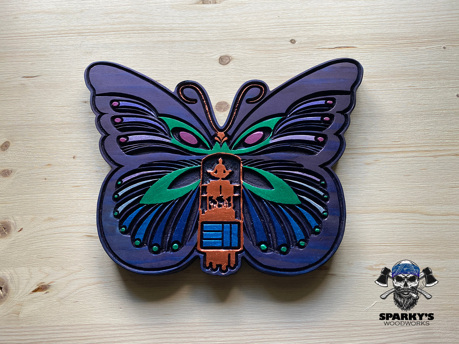 Limited Edition 311 Transistor Butterfly Wood Decor