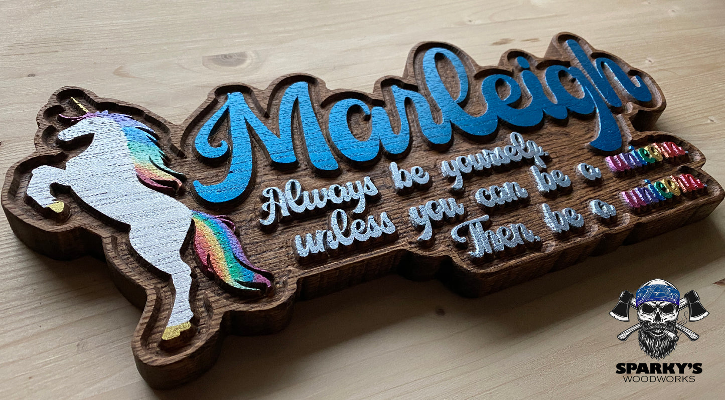 Unicorn Name Sign (PERSONALIZED)