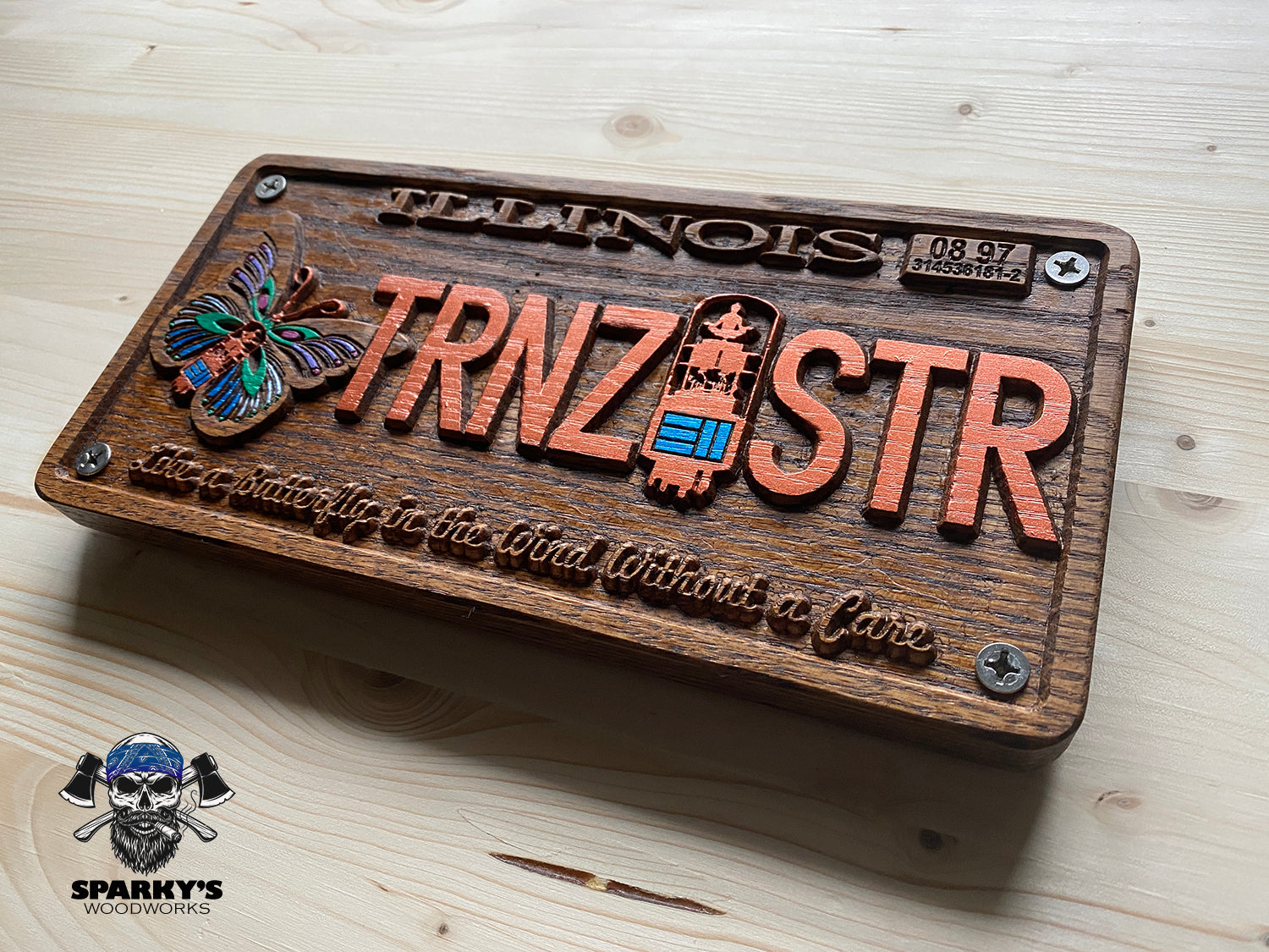 LE 311 Wood License Plate #3 - TRNZISTR