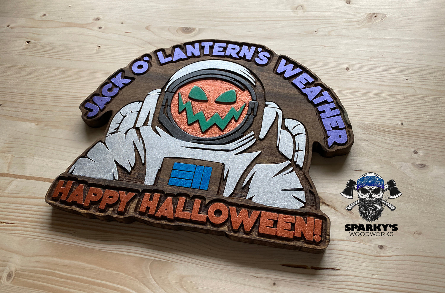 Limited Edition 311 "Spaceman Jack" GITD Halloween Wood Sign