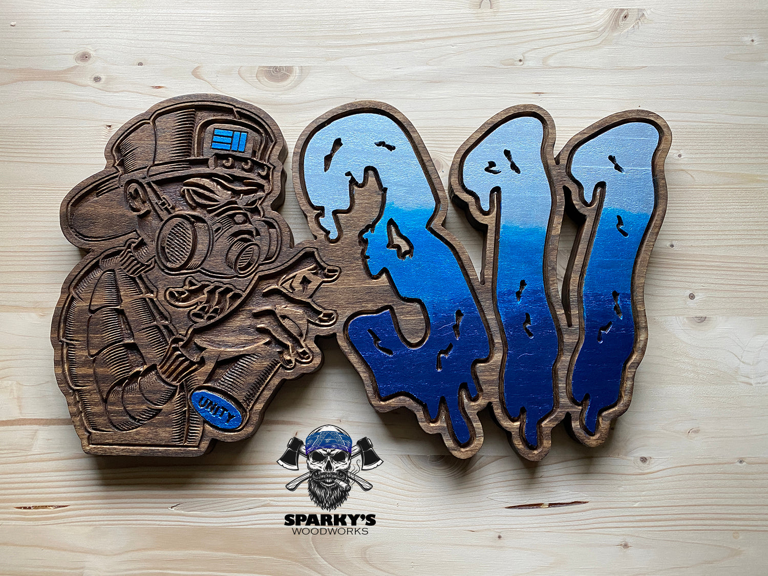 Limited Edition 311 "Graffiti Guy" Wood Decor - BLUE