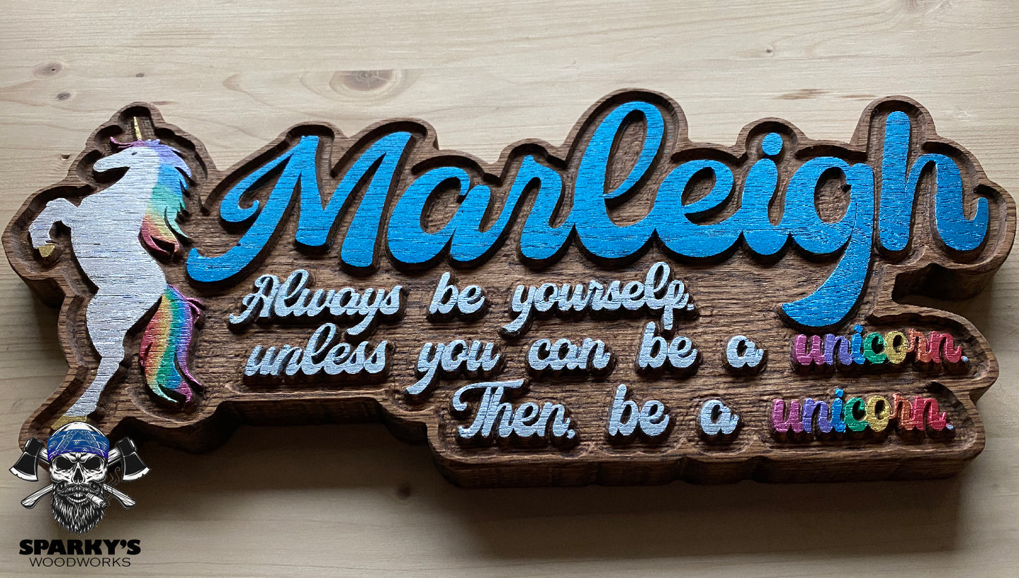 Unicorn Name Sign (PERSONALIZED)