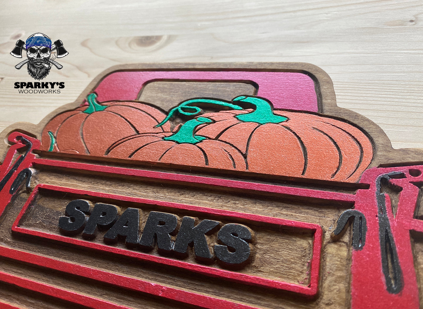 "Hello Fall!" Country Truck Name Sign (PERSONALIZED)