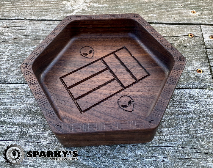 311 Wood Catch-All Walnut Bowl Tray