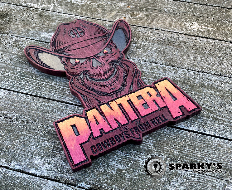 Cowboys from Hell Wood Art - Purpleheart - Limited Edition