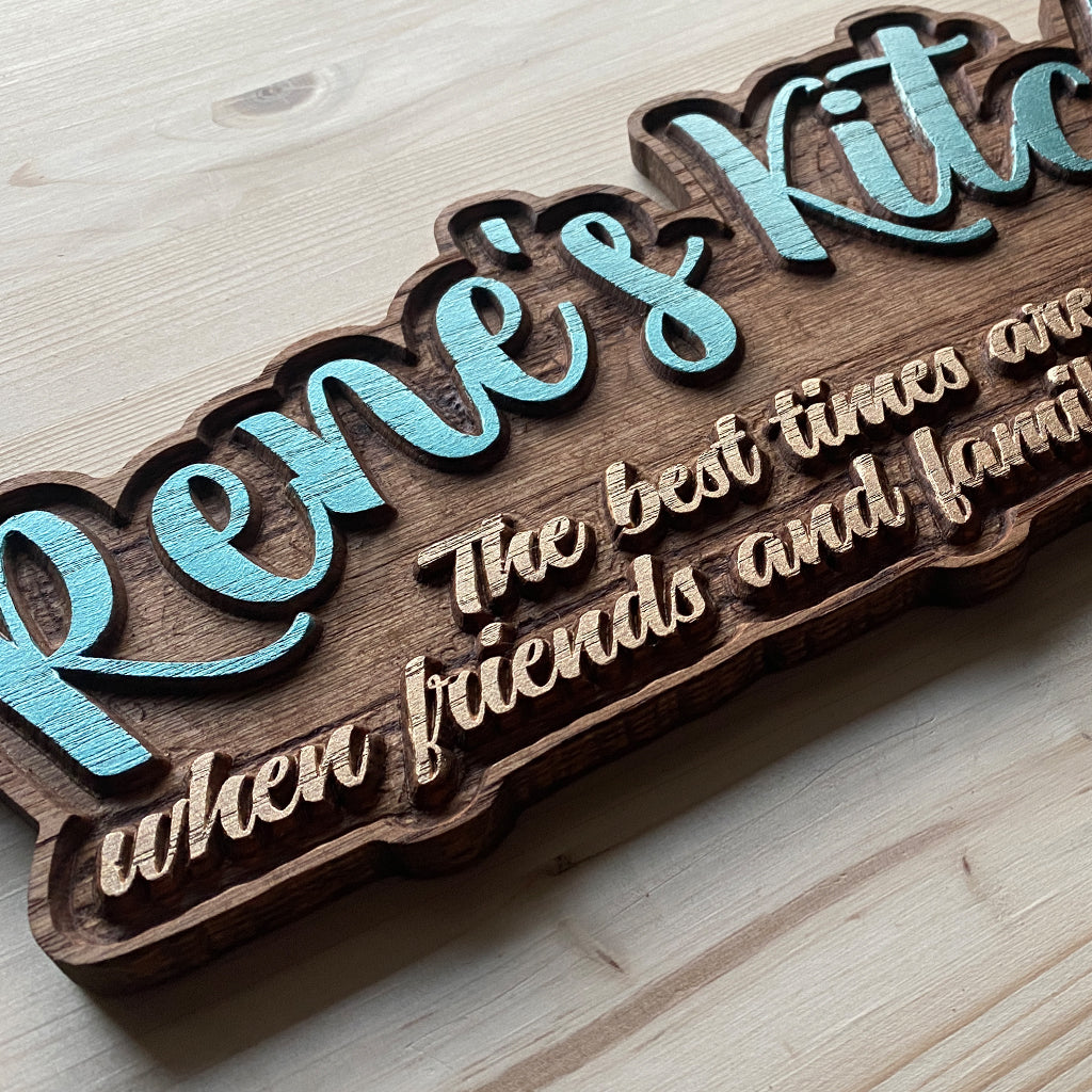 Rene's Kitchen Custom Sign - Customizable Items in the Sparky's Woodworks Online Store