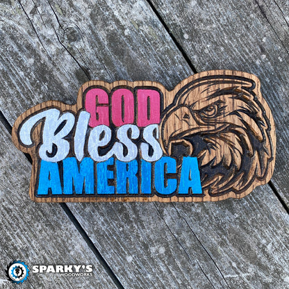 God Bless America - Small - Painted