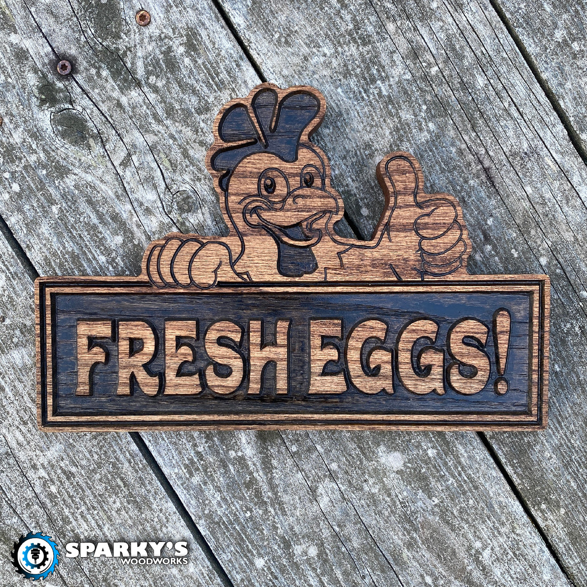 Funky Chicken "Fresh Eggs" Sign