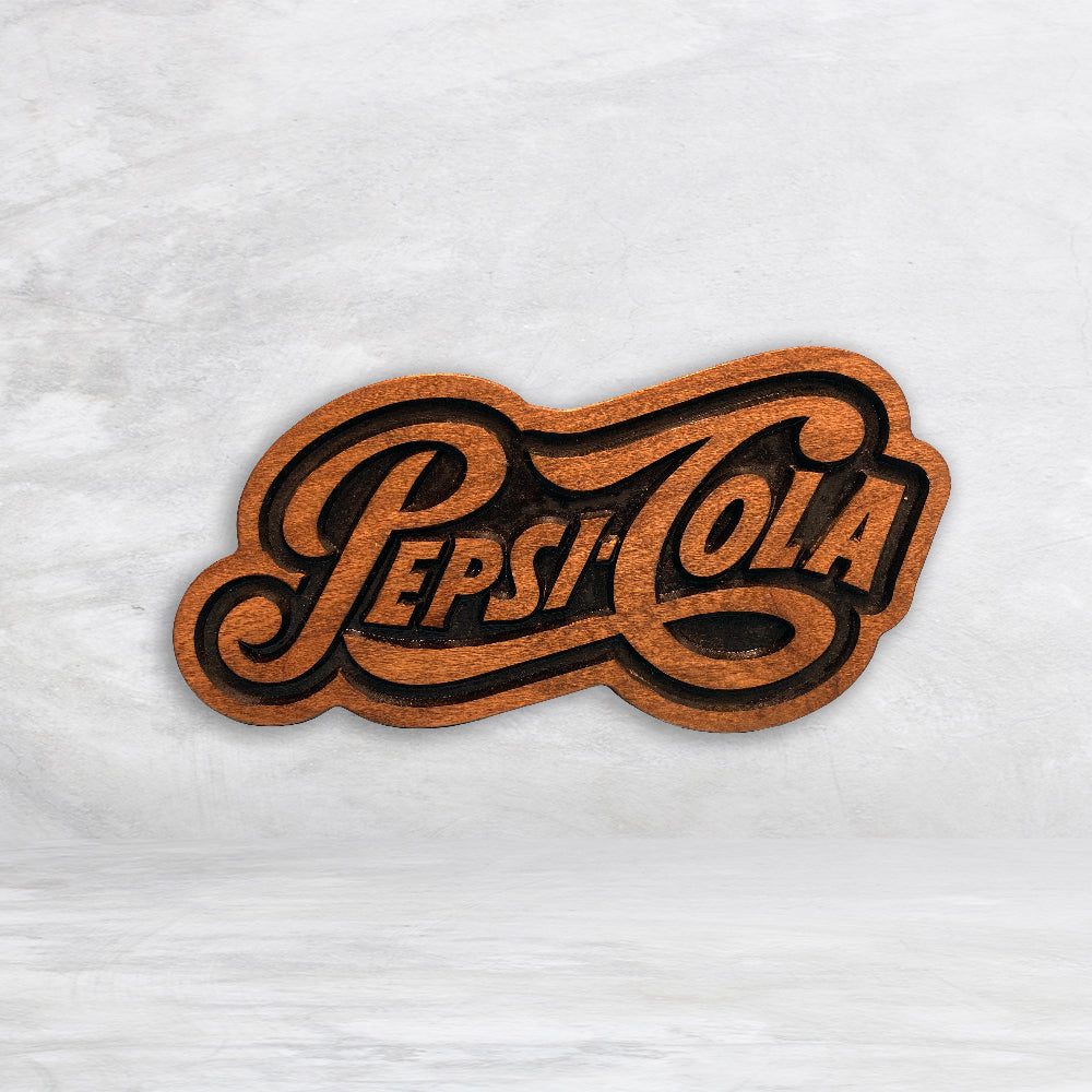 Pepsi Script Wood Sign - Size Small - Stain Only
