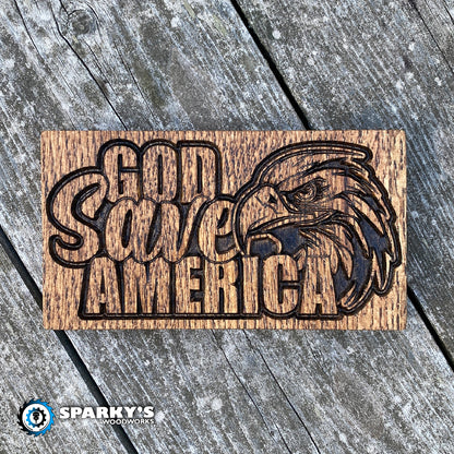 God Save America - Small Square - Stain Only