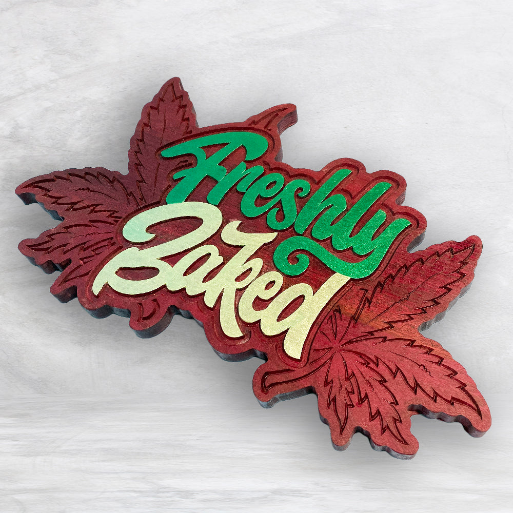 Freshly Baked Wood Sign - Purpleheart