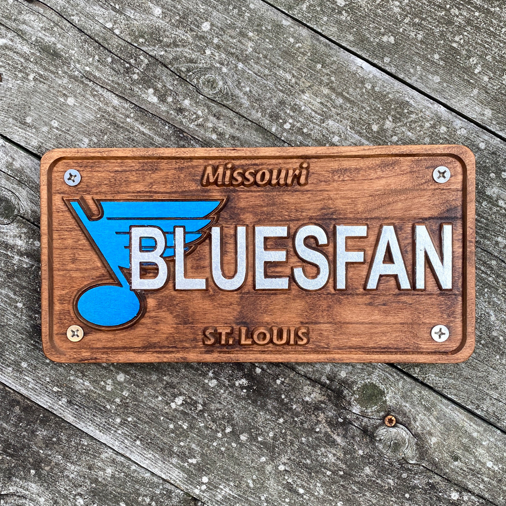 STL Blues Fan License Plate