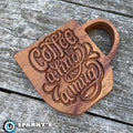 Coffee Hug in a Mug Wood Sign - Size Small - Mug - Stain Only