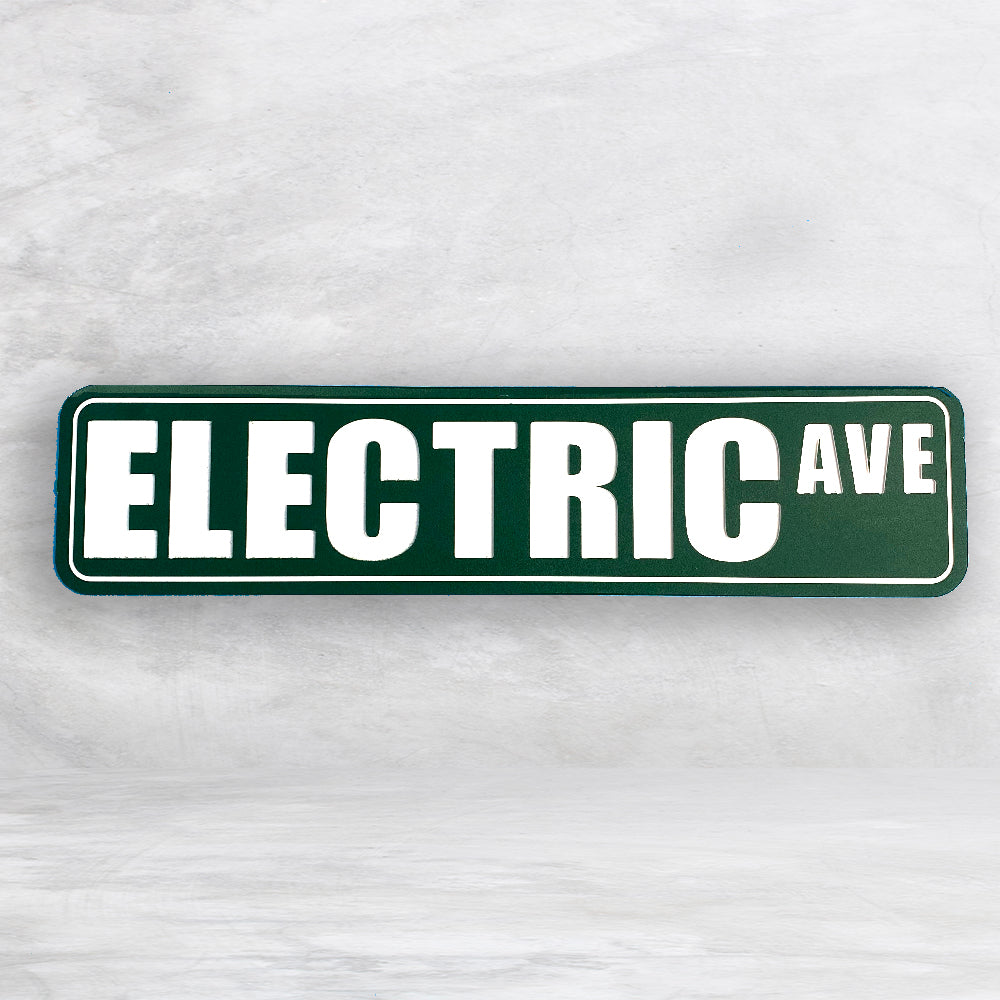 Novelty HDPE Street Sign - Electric Ave