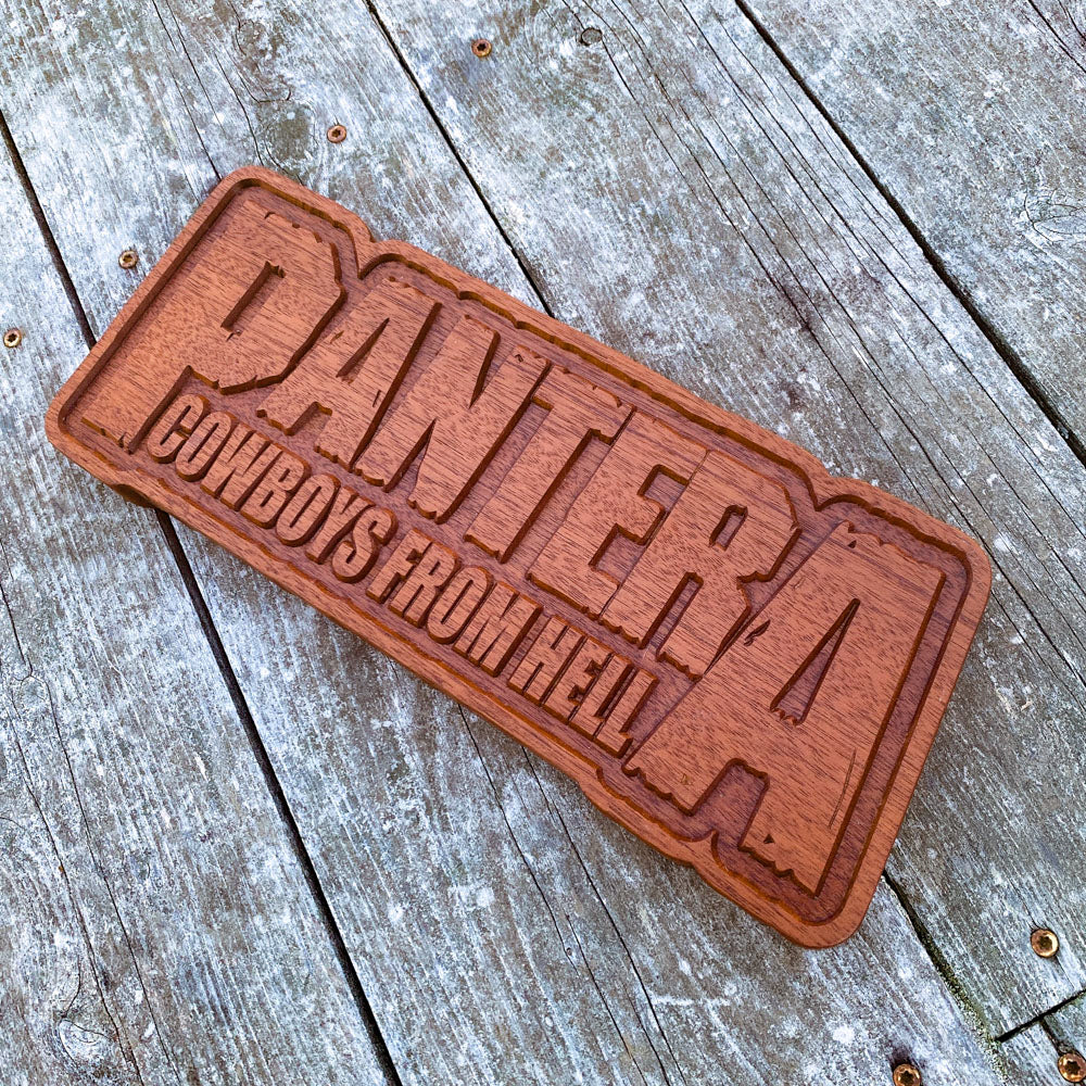 Pantera Cowboys From Hell Wood Sign 2