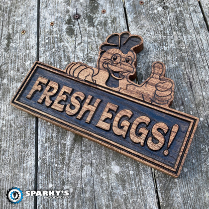 Funky Chicken "Fresh Eggs" Sign