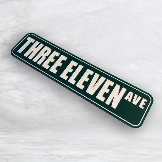 Personalized Novelty Street Sign - Indoor/Outdoor Carved HDPE Sign - Made in USA