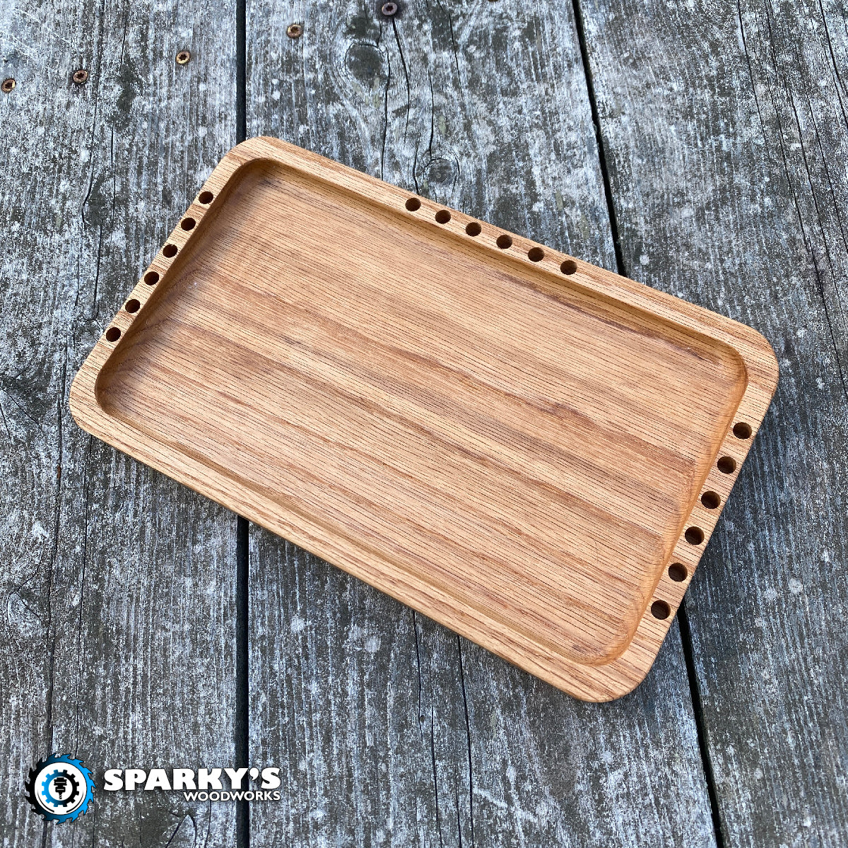 Oak Rolling Tray 1 - Small