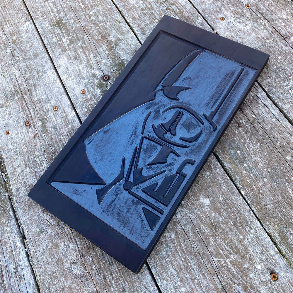 Vader Silhouette Wood Decor - Painted