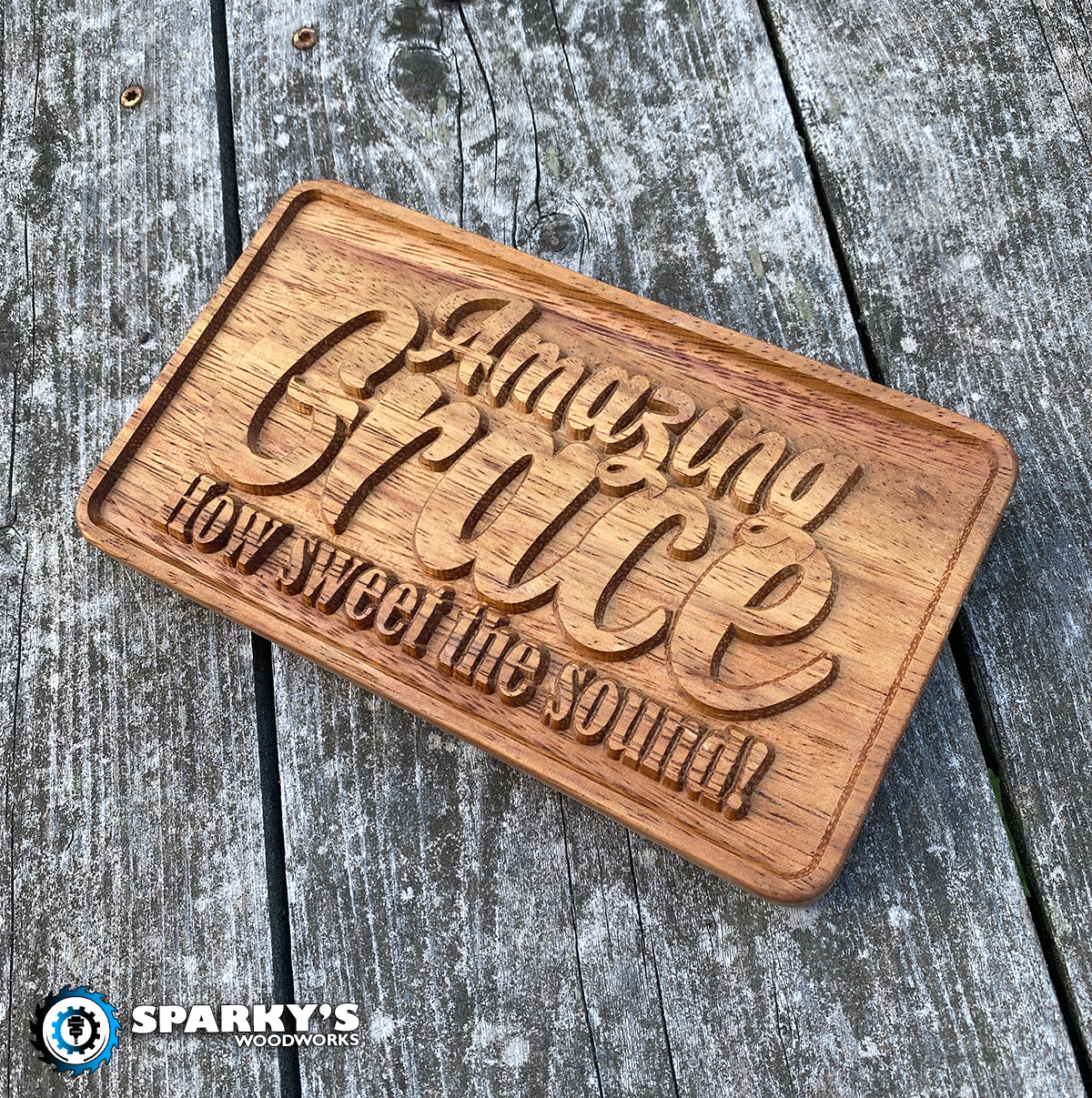 Amazing Grace Wood Sign 1 - Size Small - Stain Only