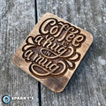 Coffee Hug in a Mug Wood Sign - Size Small - Square - Stain Only