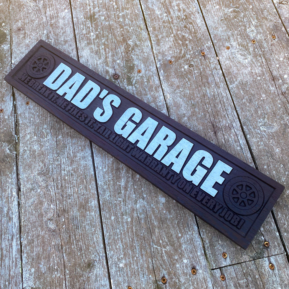 Dad's Garage Wood Sign