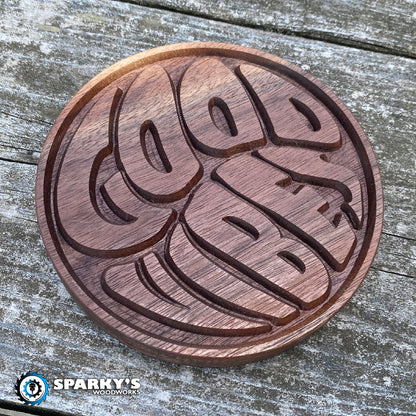 Good Vibes - Round Small - Walnut - Stain Only